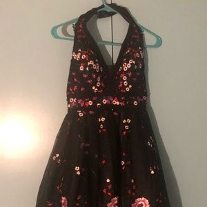 Black formal flower dress